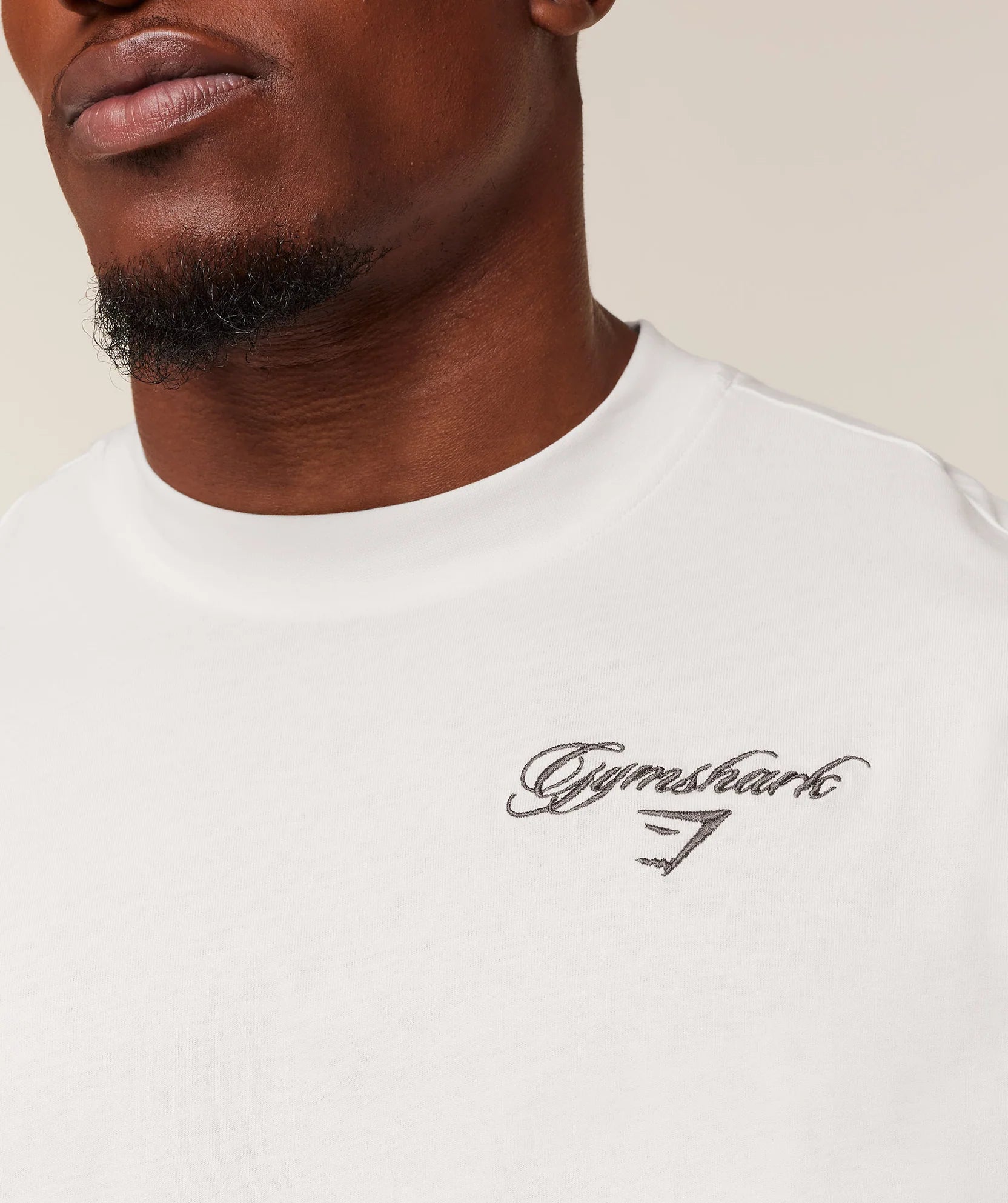 GS | Graphic Eagle Embroidered White T-Shirt