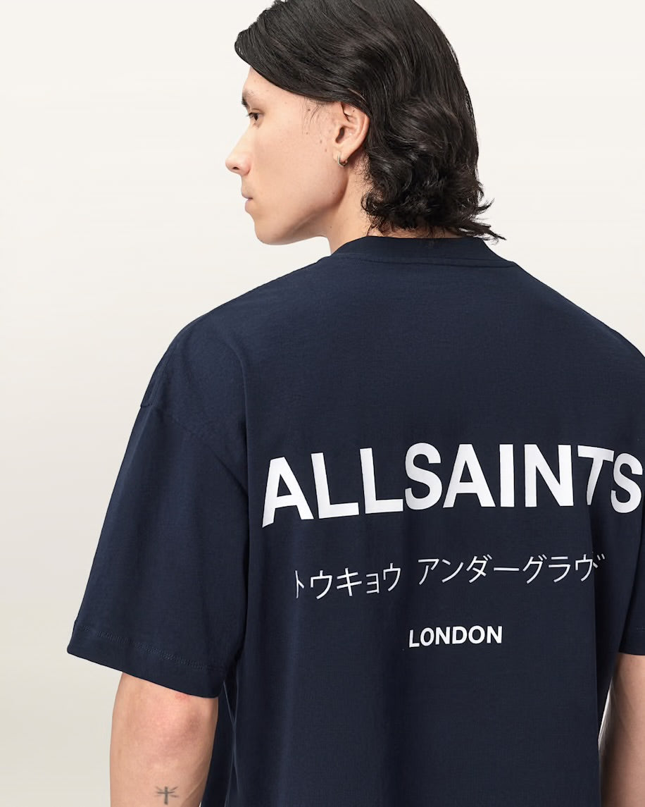 ALLSNTS | Graphic Signature Logo Navy T-Shirt