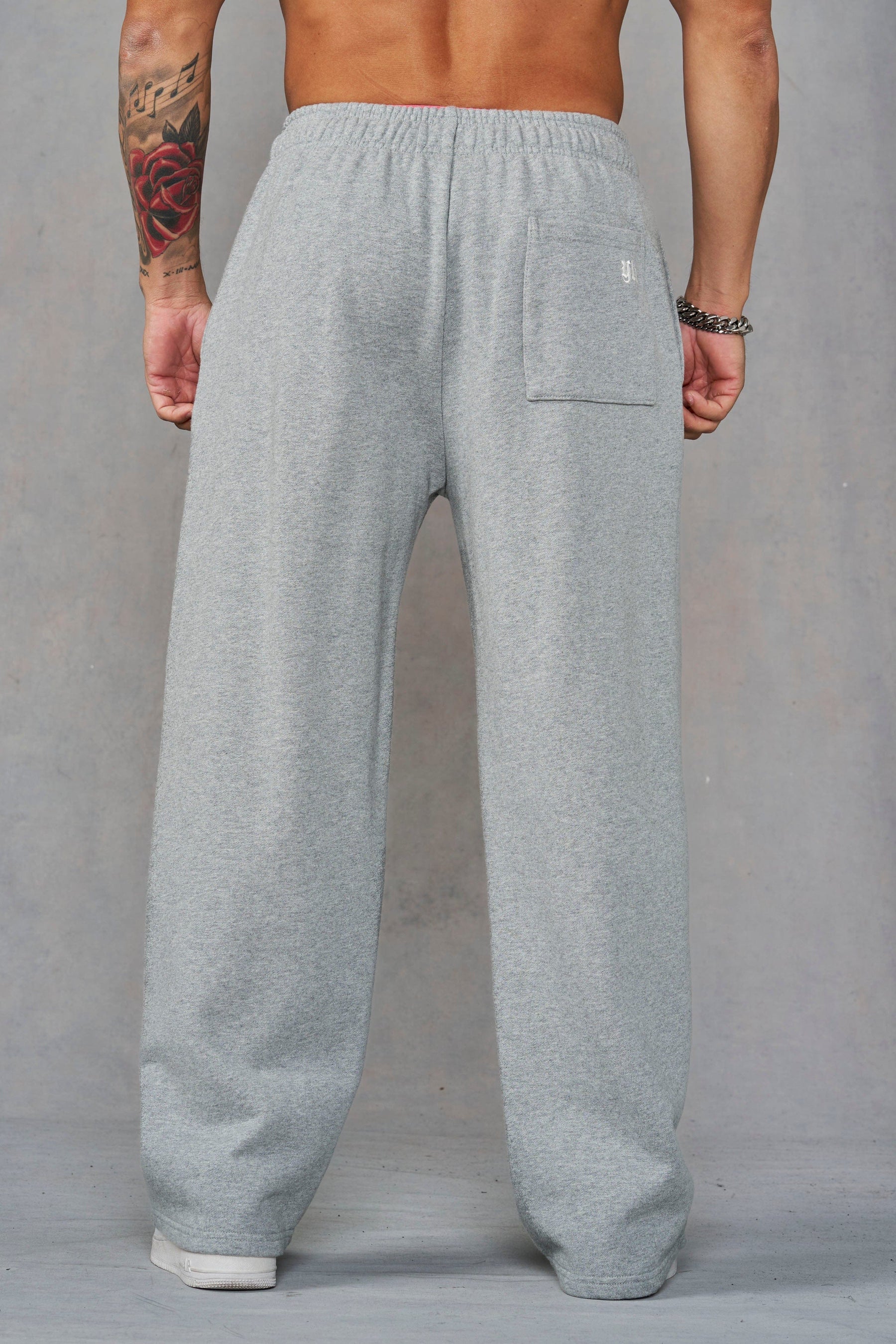 YNGLA | Core Sweats Baggy Fit Trousers (Grey)
