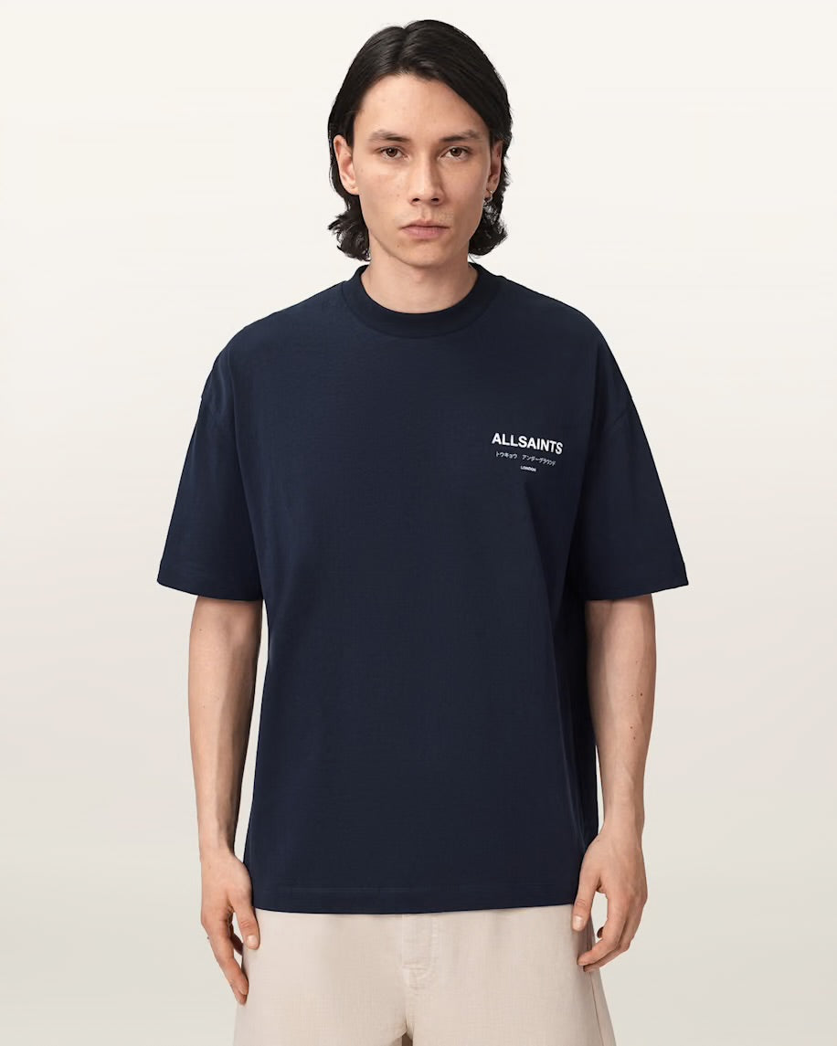 ALLSNTS | Graphic Signature Logo Navy T-Shirt