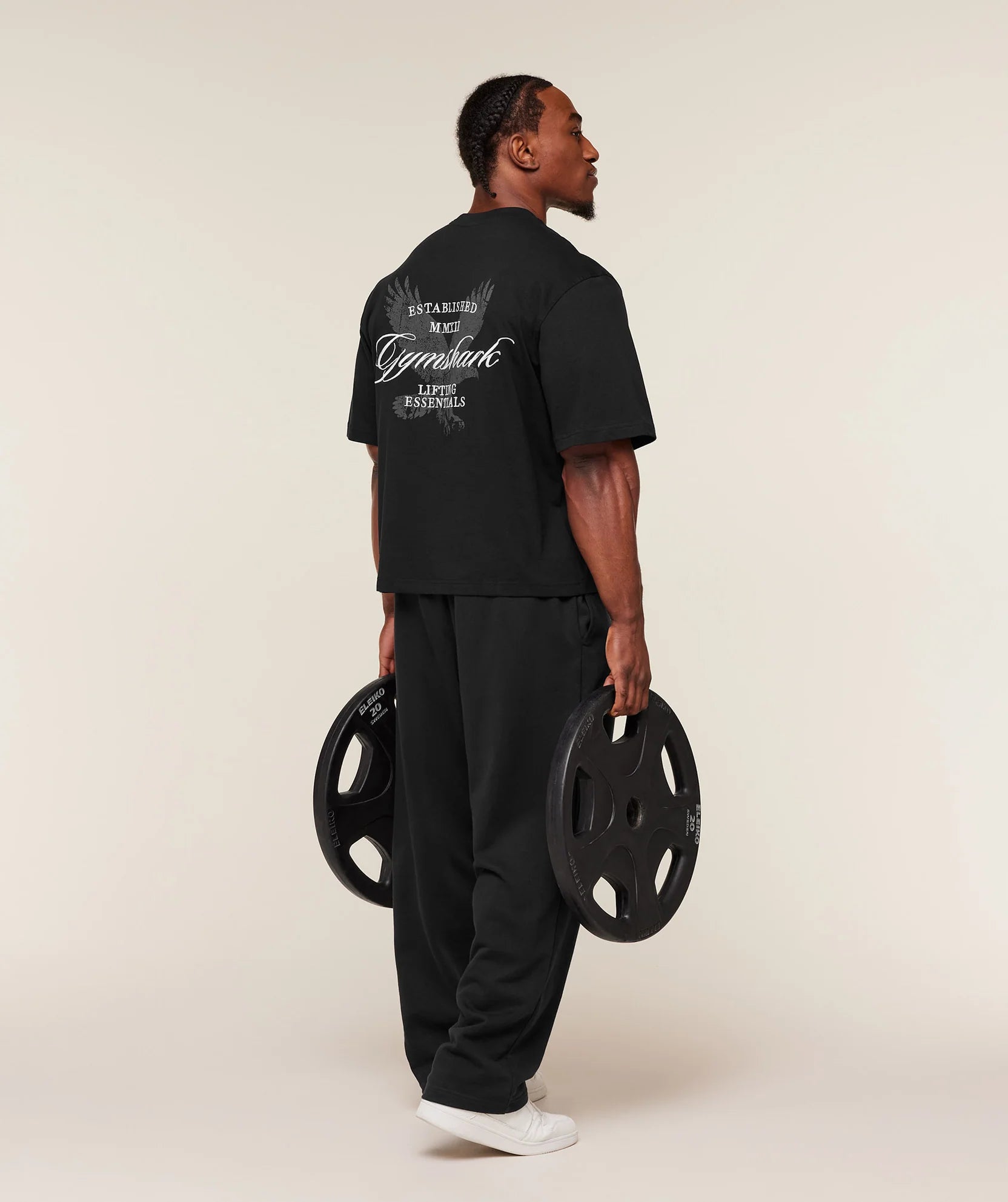 GS | Graphic Eagle Embroidered Black T-Shirt