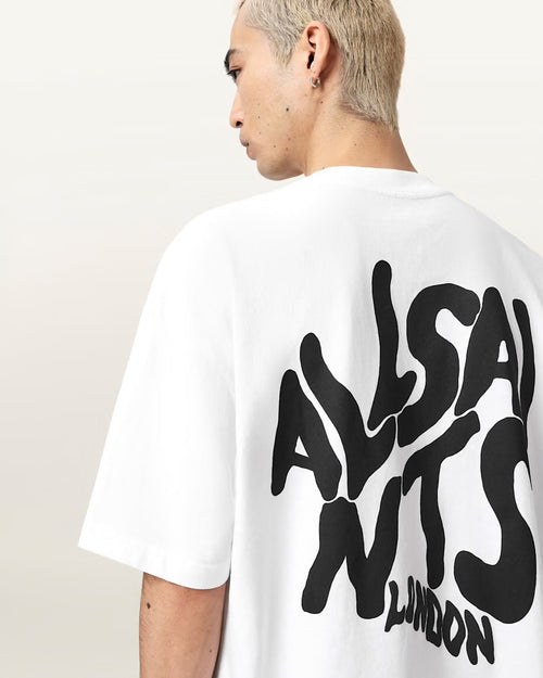 ALL SNTS | Graphic Bubble Print White T-Shirt