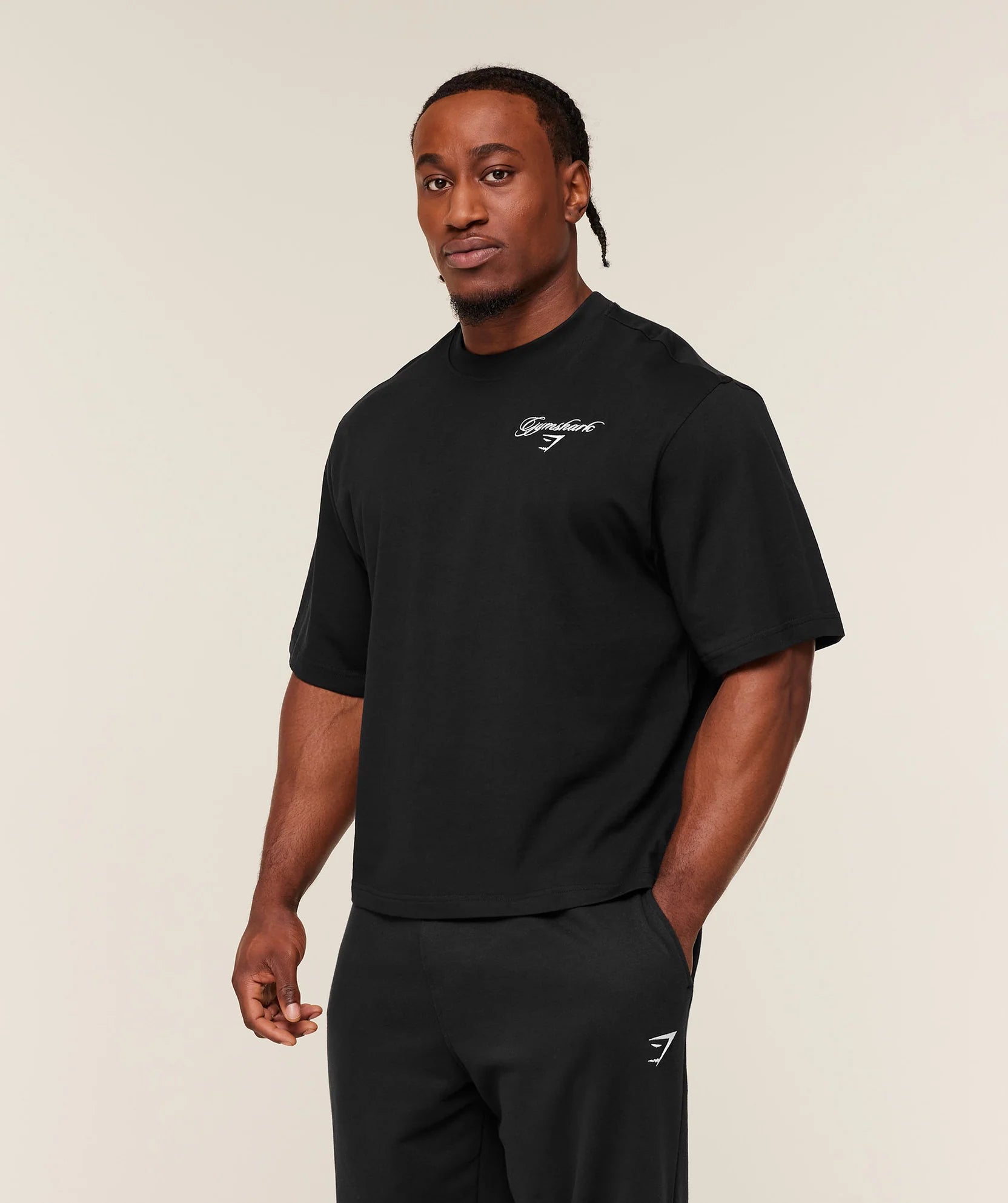 GS | Graphic Eagle Embroidered Black T-Shirt