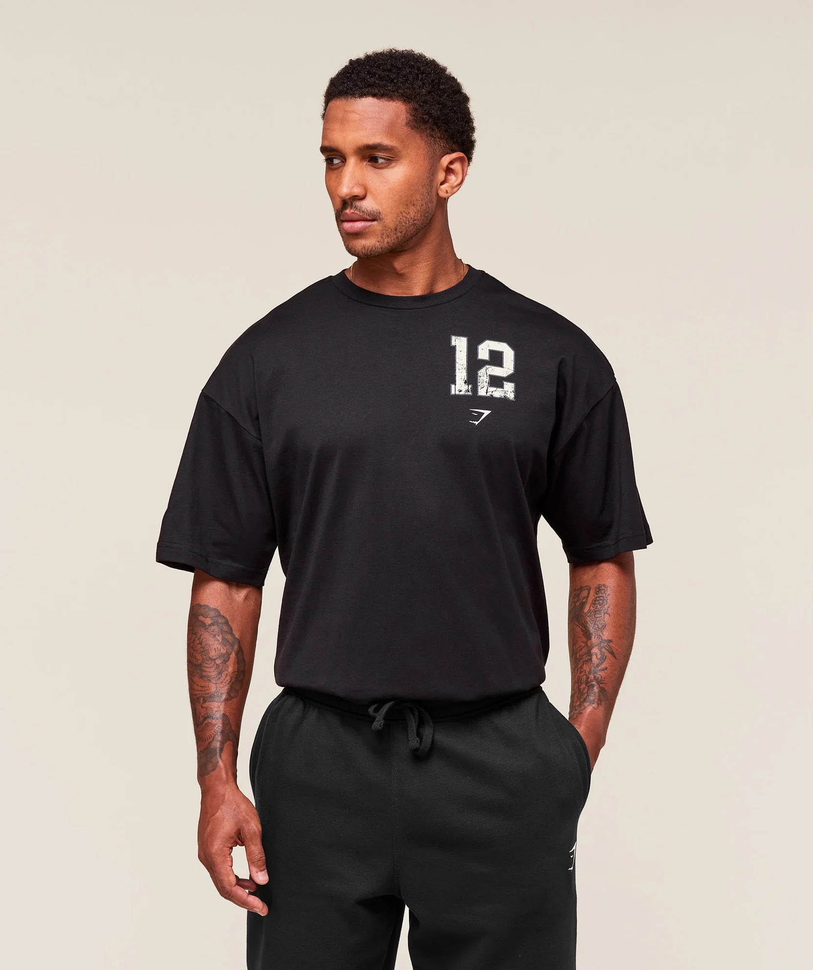 GS | Graphic Campus Number Black T-Shirt