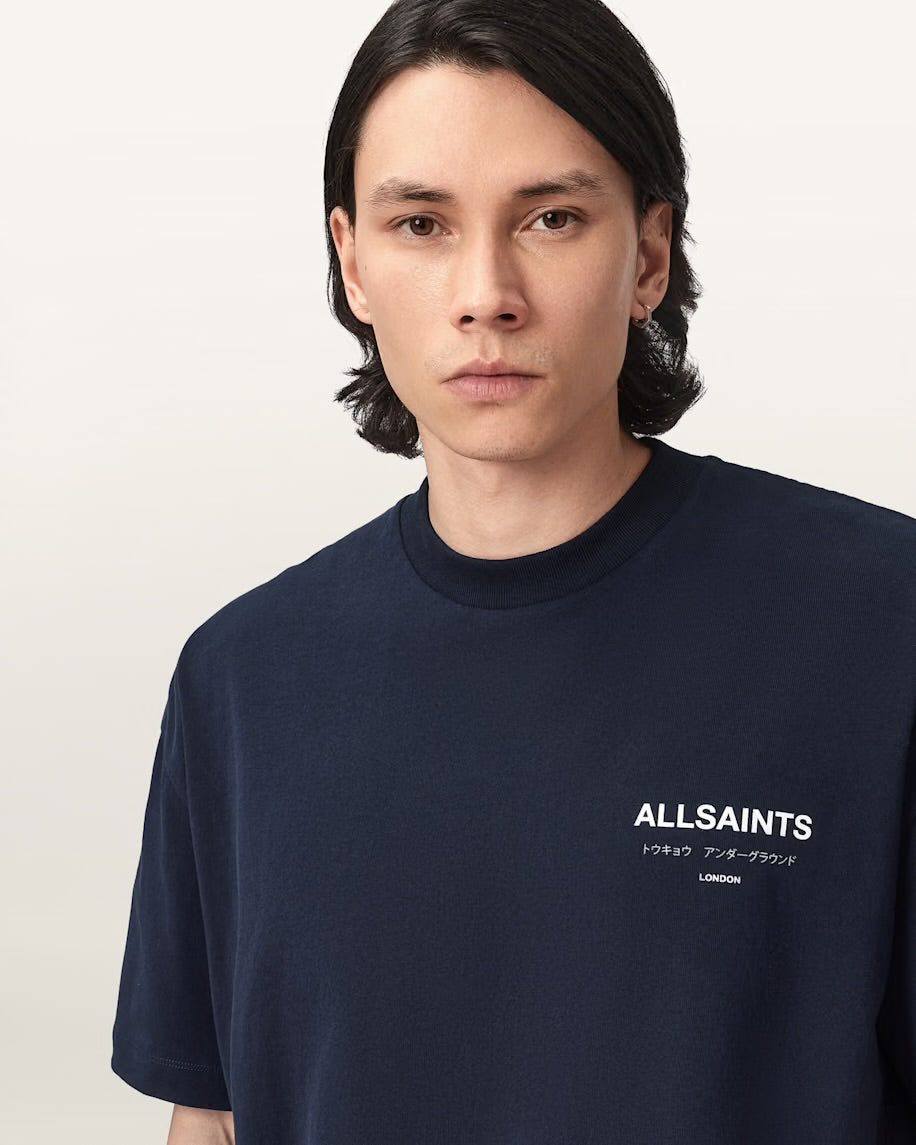 ALLSNTS | Graphic Signature Logo Navy T-Shirt