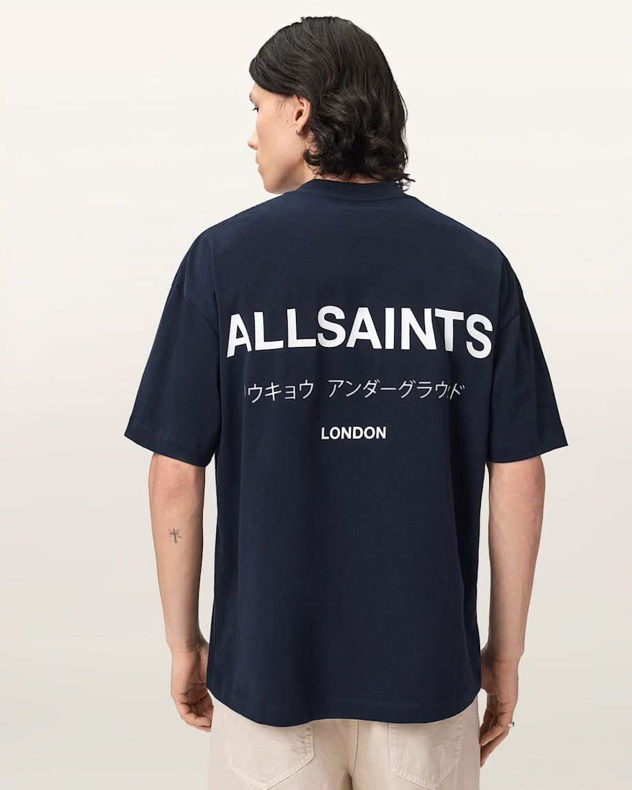 ALLSNTS | Graphic Signature Logo Navy T-Shirt