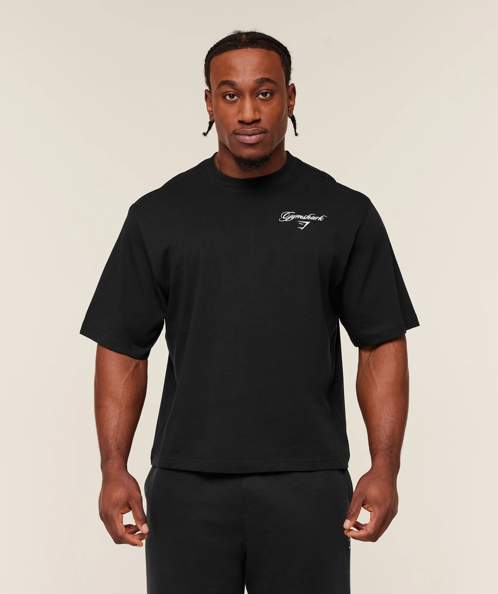 GS | Graphic Eagle Embroidered Black T-Shirt