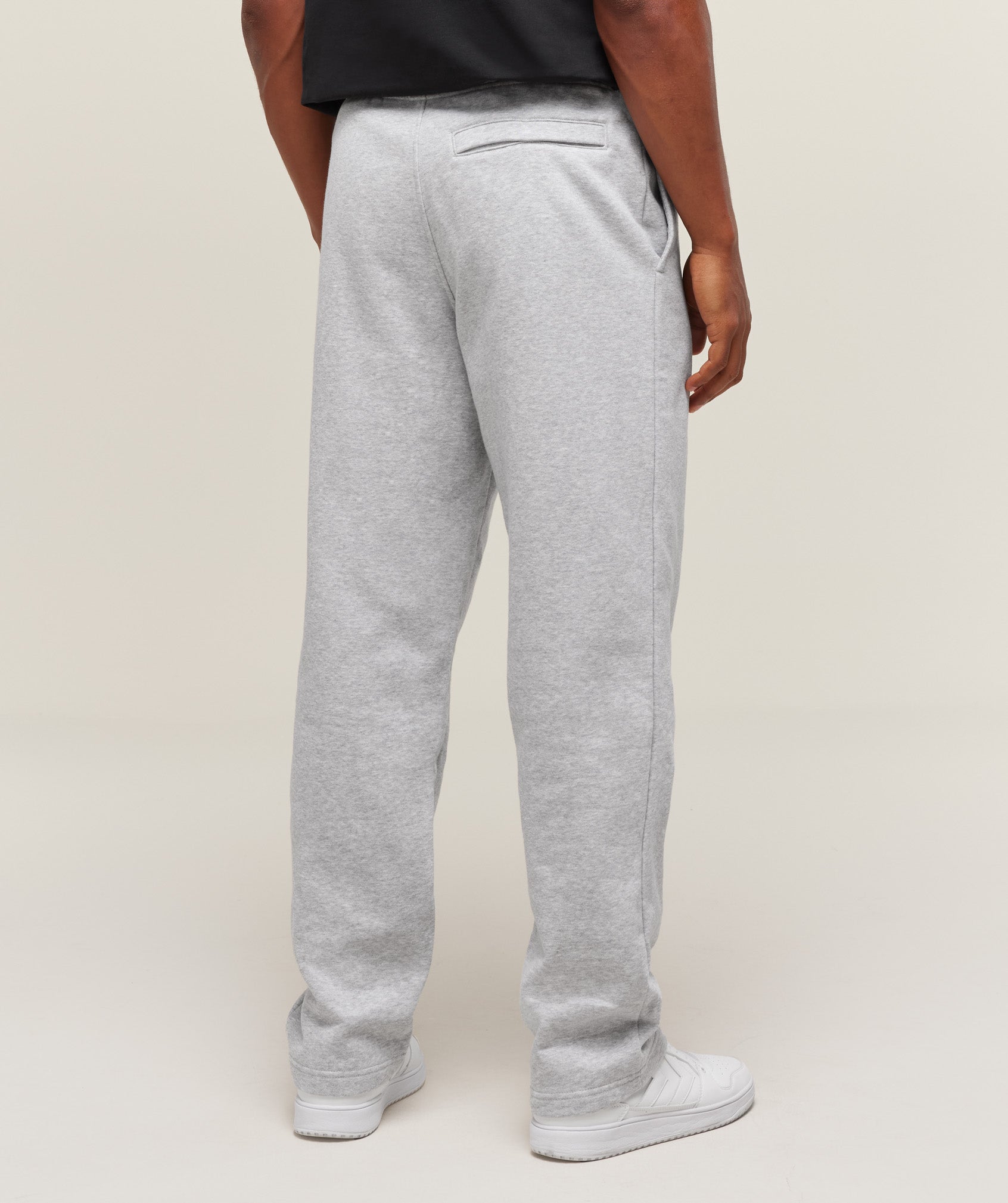 GS | Embroidered Crest Straight Leg Grey Joggers