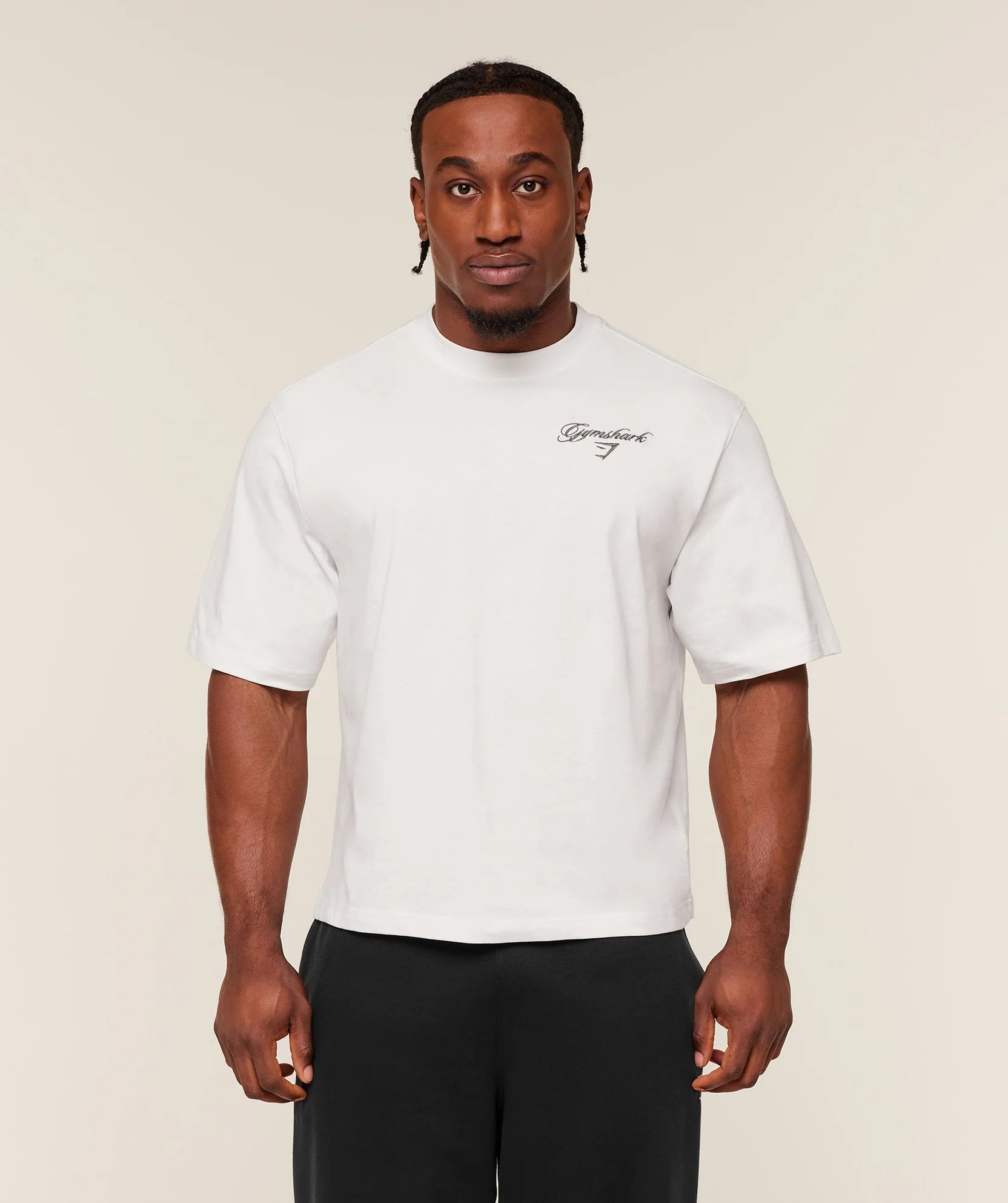 GS | Graphic Eagle Embroidered White T-Shirt