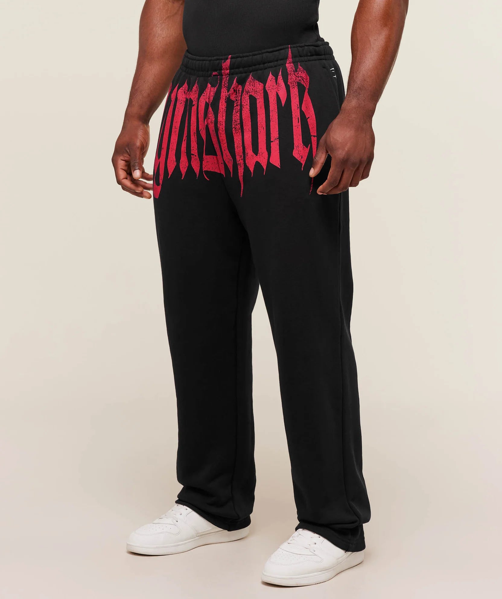 GS | Graphic Fade Print Black Straight Jogger