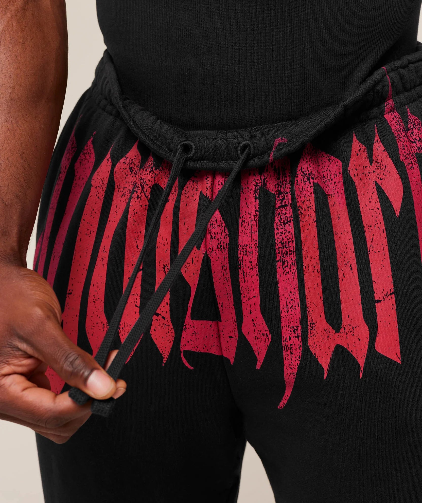 GS | Graphic Fade Print Black Straight Jogger