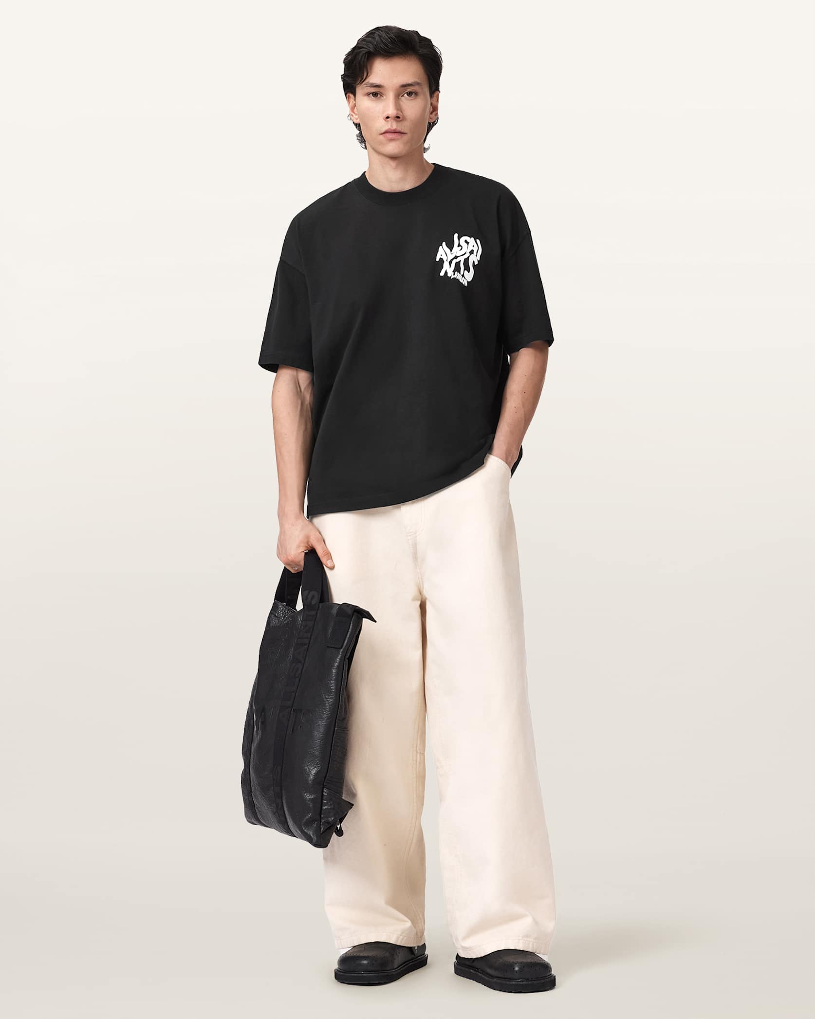 ALLSNTS | Graphic Bubble Logo Black T-Shirt