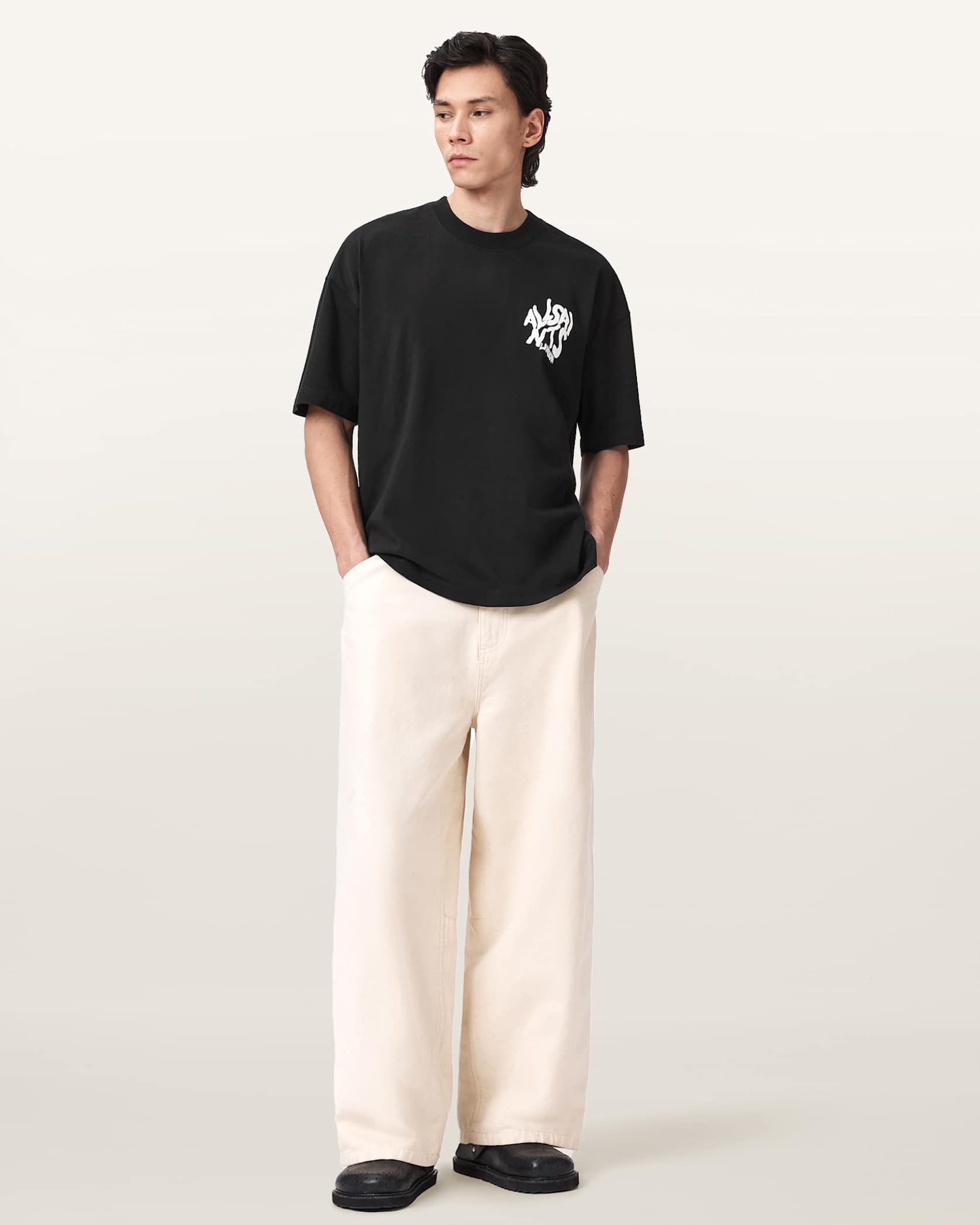 ALLSNTS | Graphic Bubble Logo Black T-Shirt