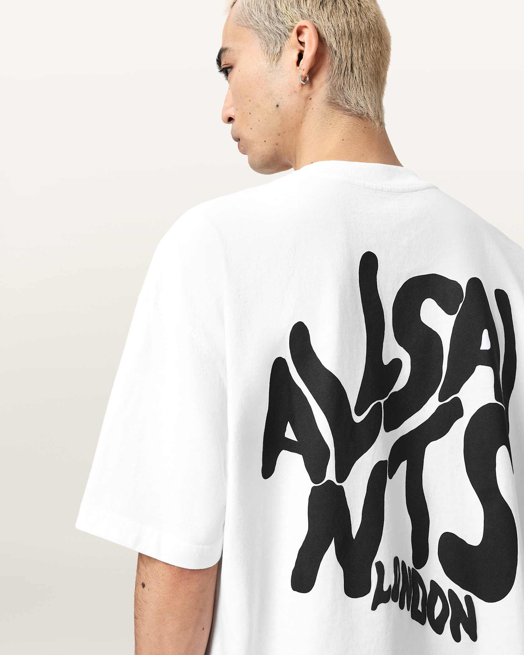 ALLSNTS | Graphic Bubble Logo White T-Shirt