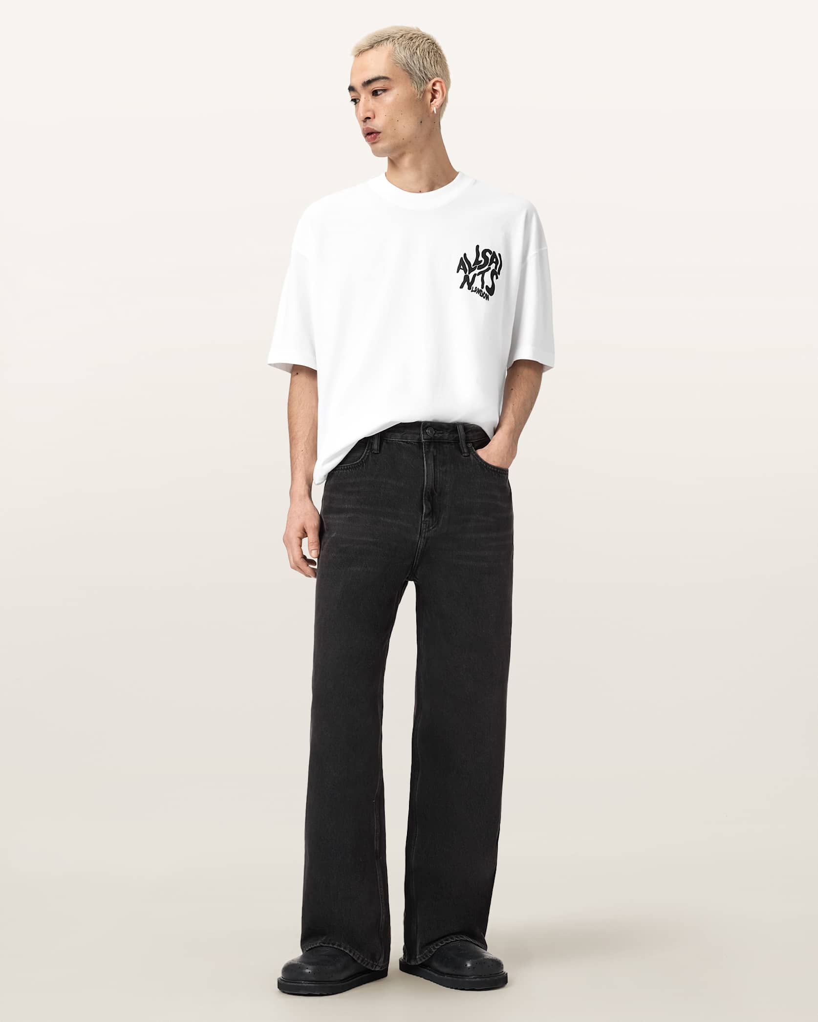 ALLSNTS | Graphic Bubble Logo White T-Shirt