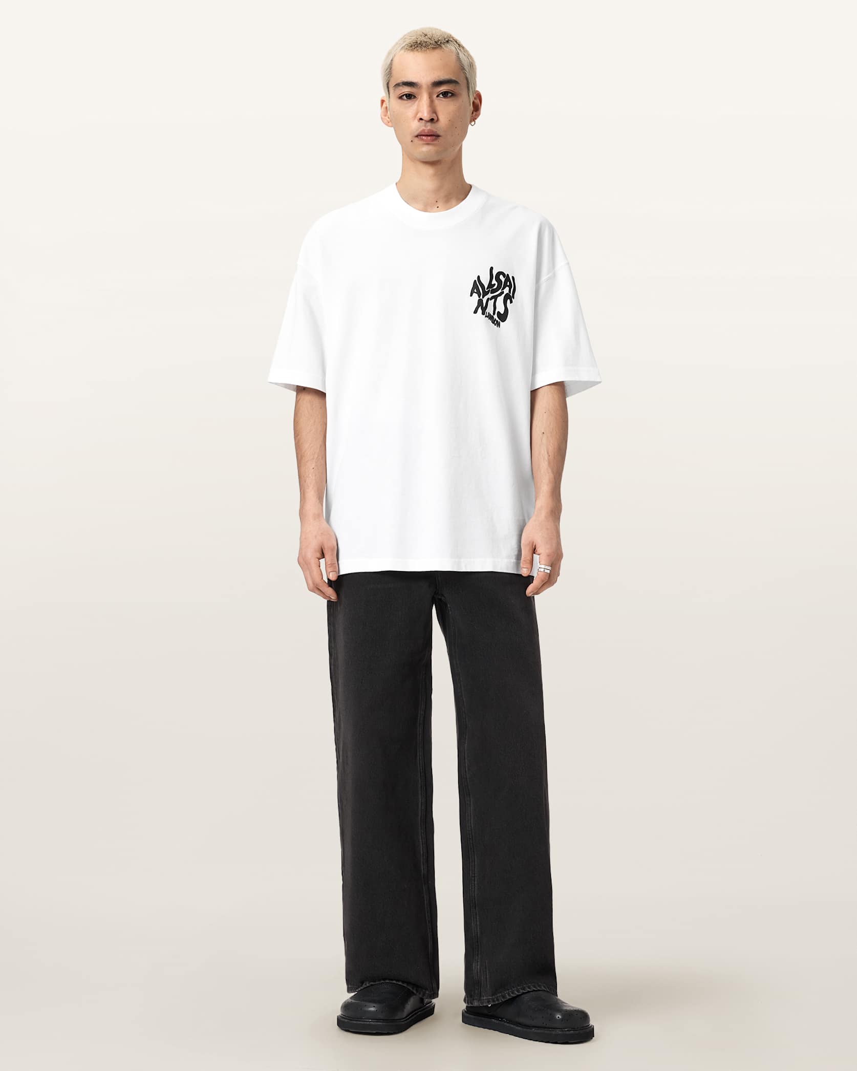 ALLSNTS | Graphic Bubble Logo White T-Shirt