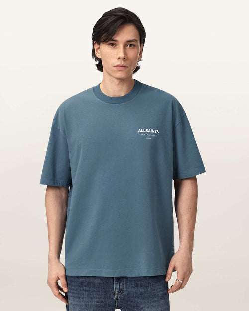 ALLSNTS | Graphic Signature Logo Blue T-Shirt
