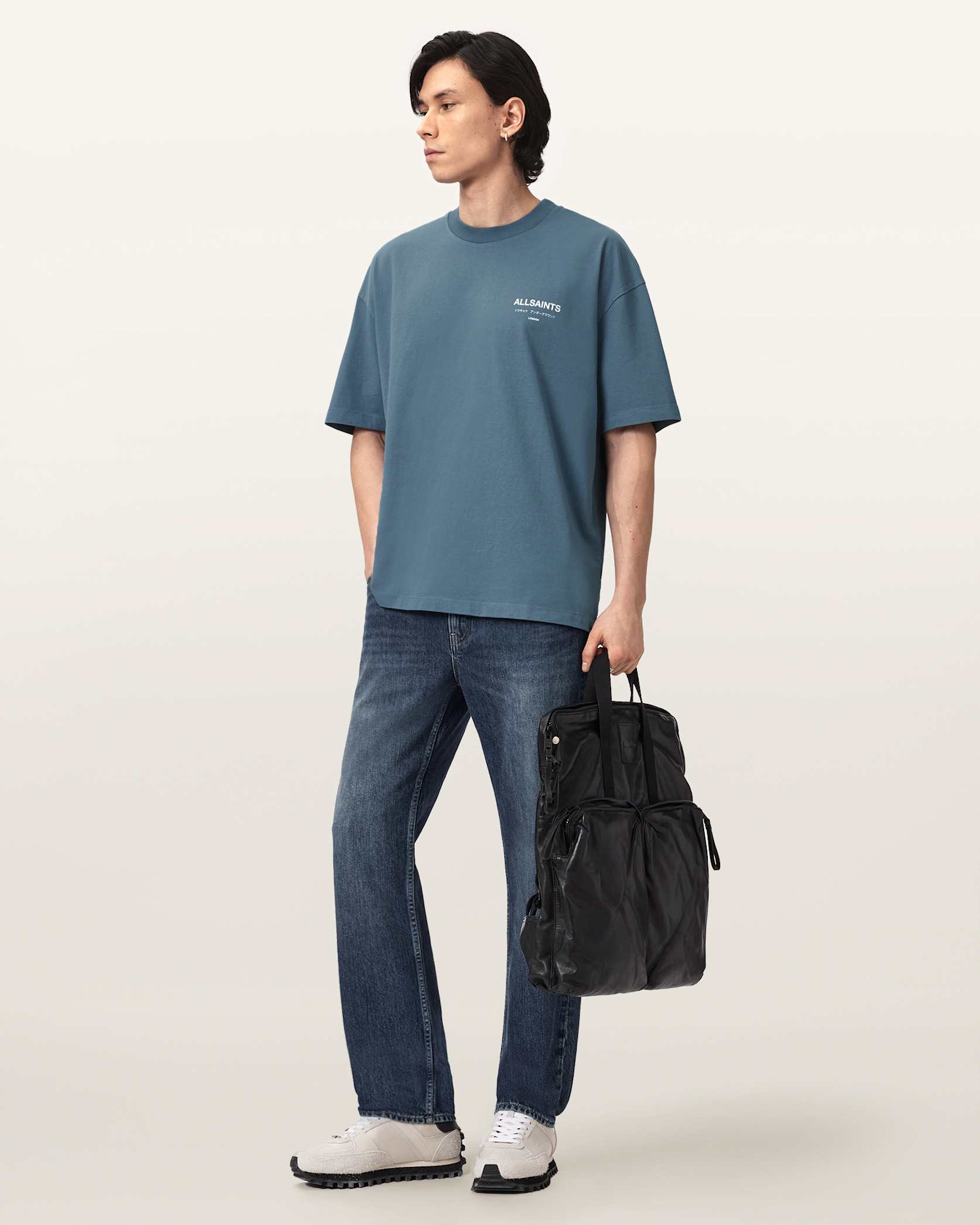 ALLSNTS | Graphic Signature Logo Blue T-Shirt