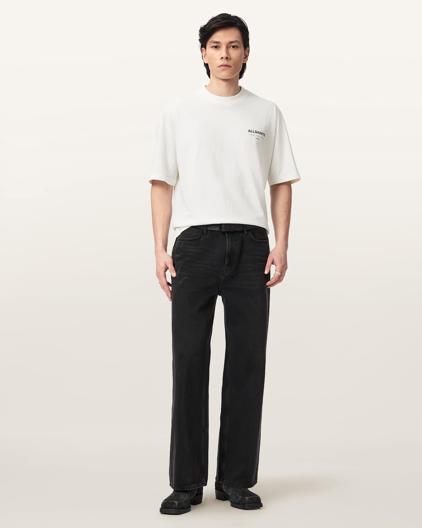 ALLSNTS | Graphic Signature Logo White T-Shirt