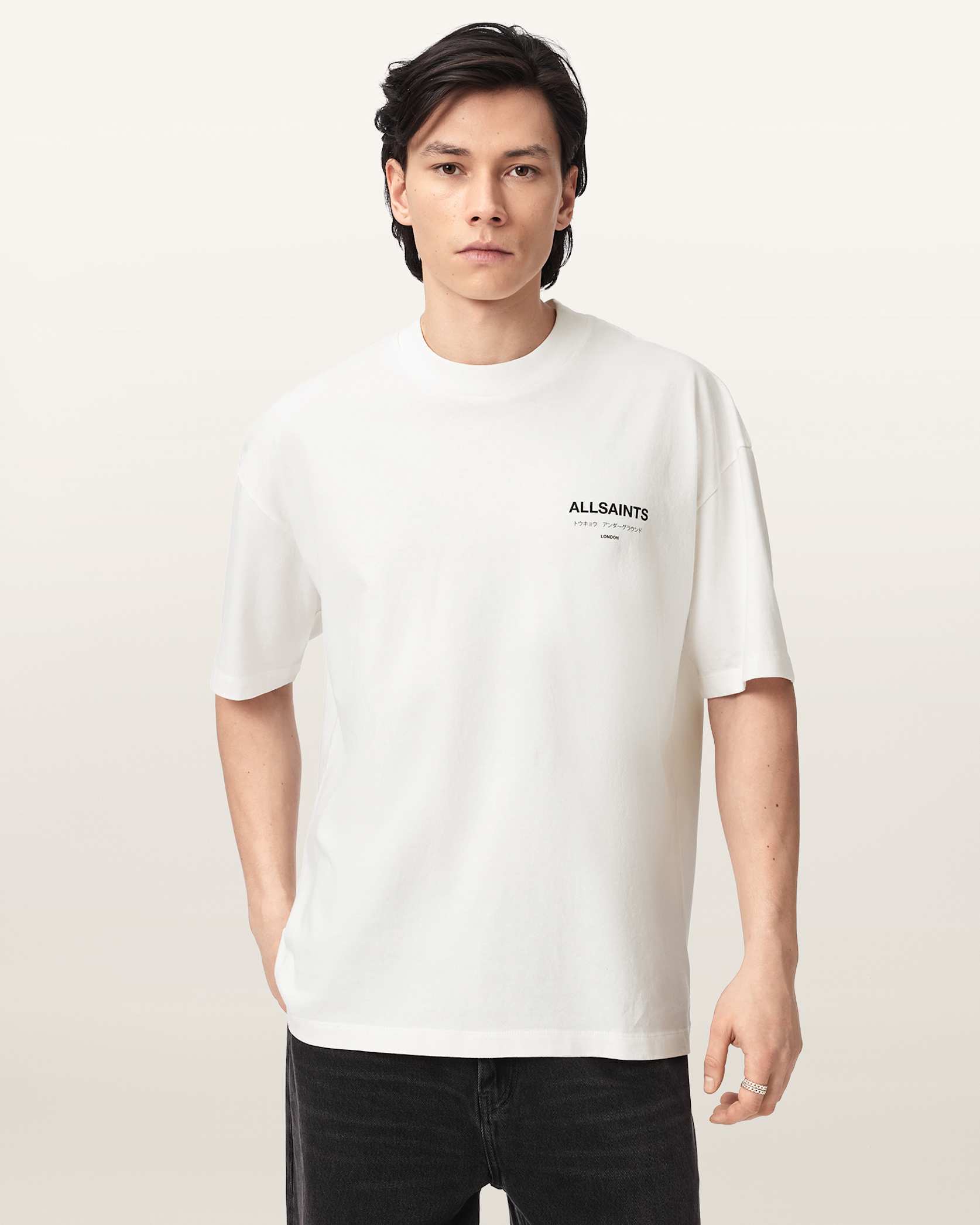 ALLSNTS | Graphic Signature Logo White T-Shirt