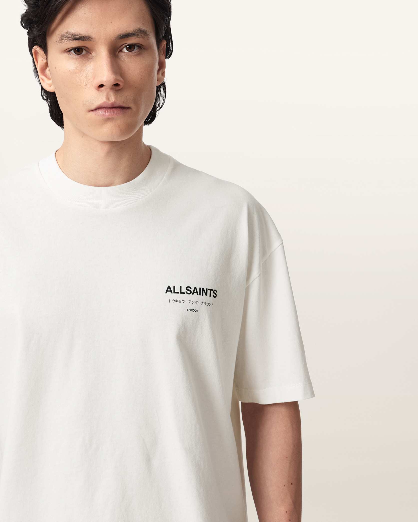 ALLSNTS | Graphic Signature Logo White T-Shirt