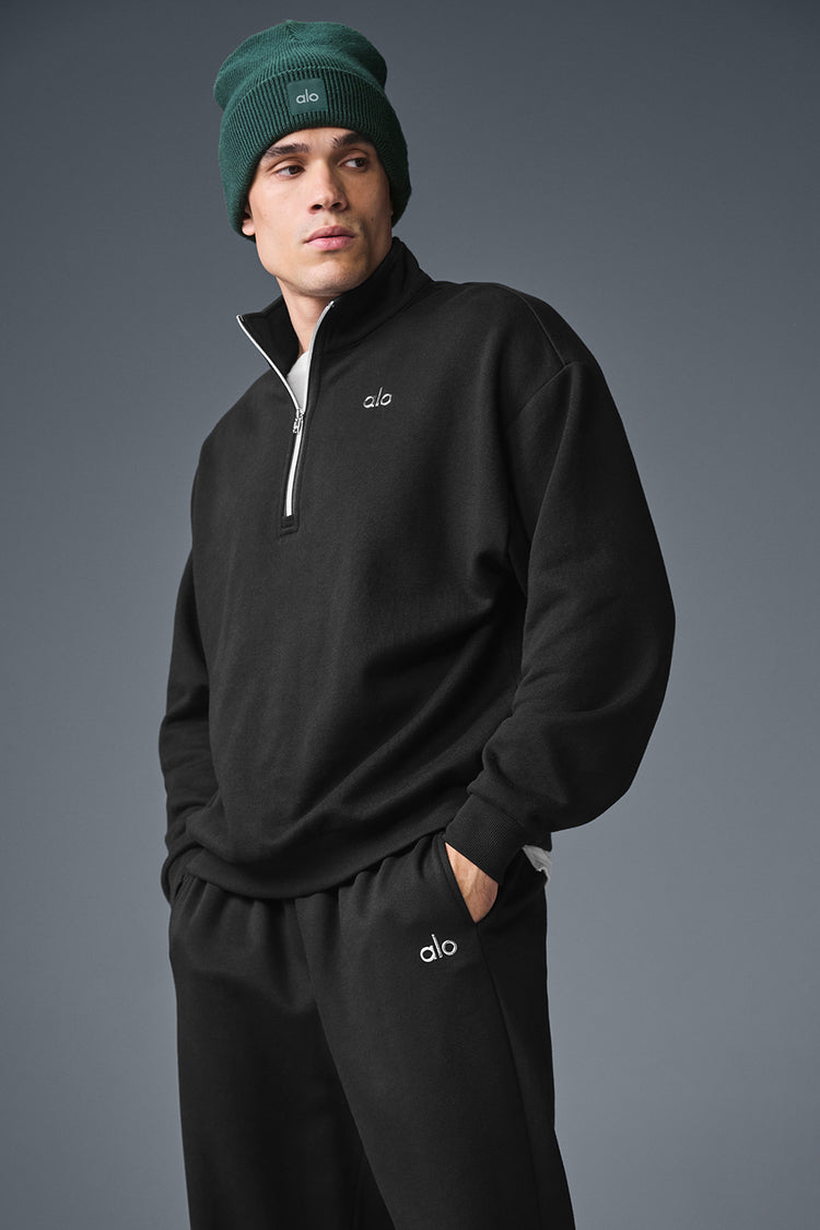 ALO | Half Zipper Pullover Sweat (Black)
