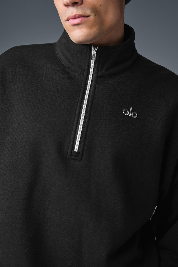 ALO | Half Zipper Pullover Sweat (Black)