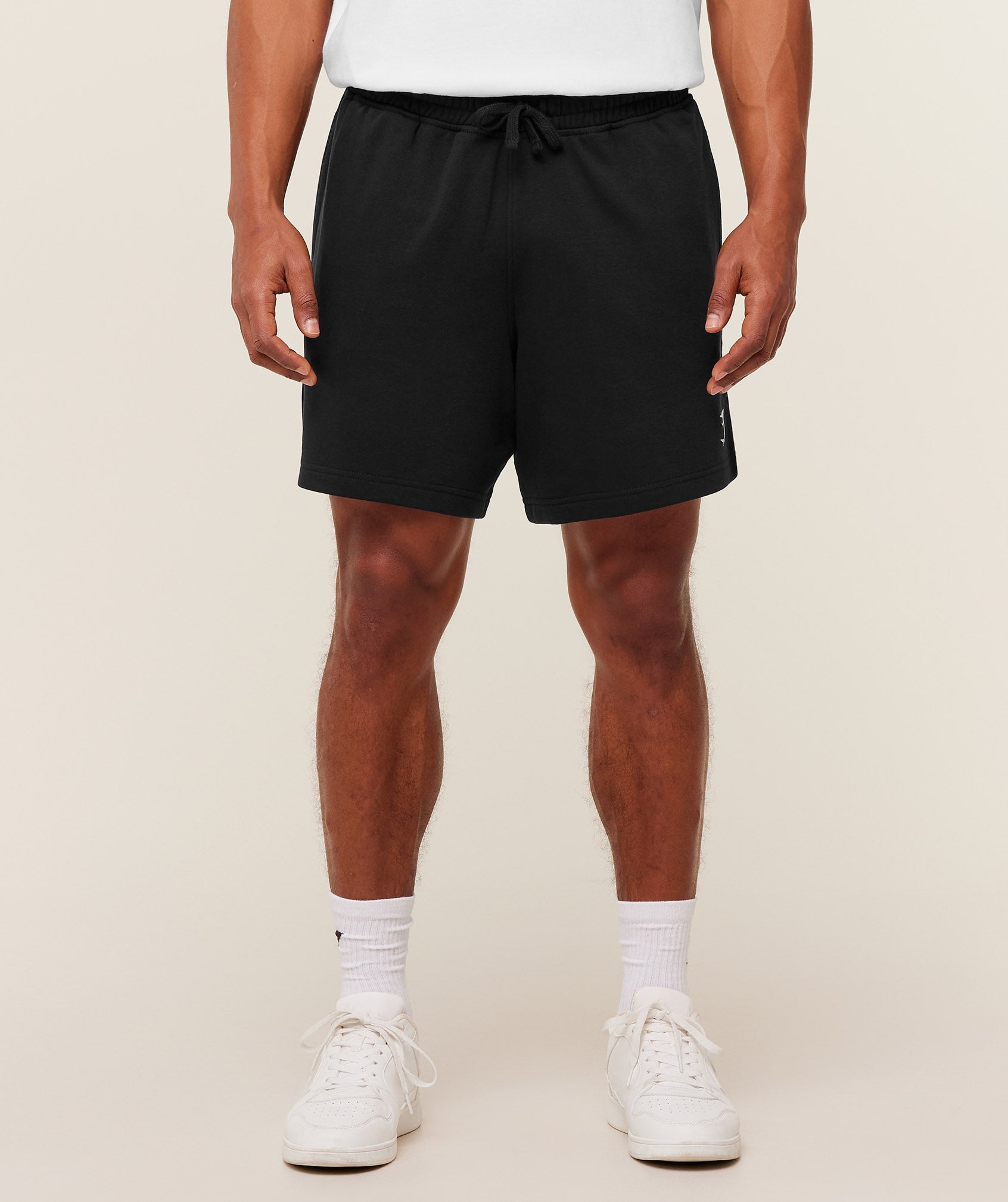 GS | Embroidered Crest Black Shorts
