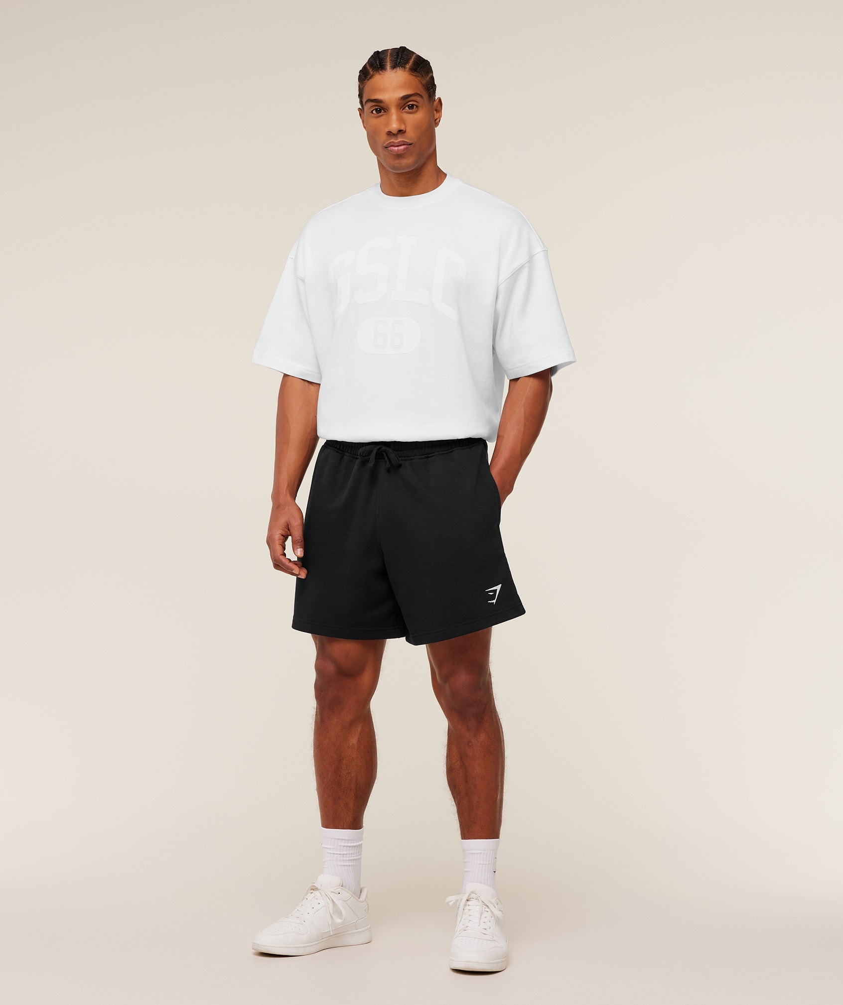 GS | Embroidered Crest Black Shorts