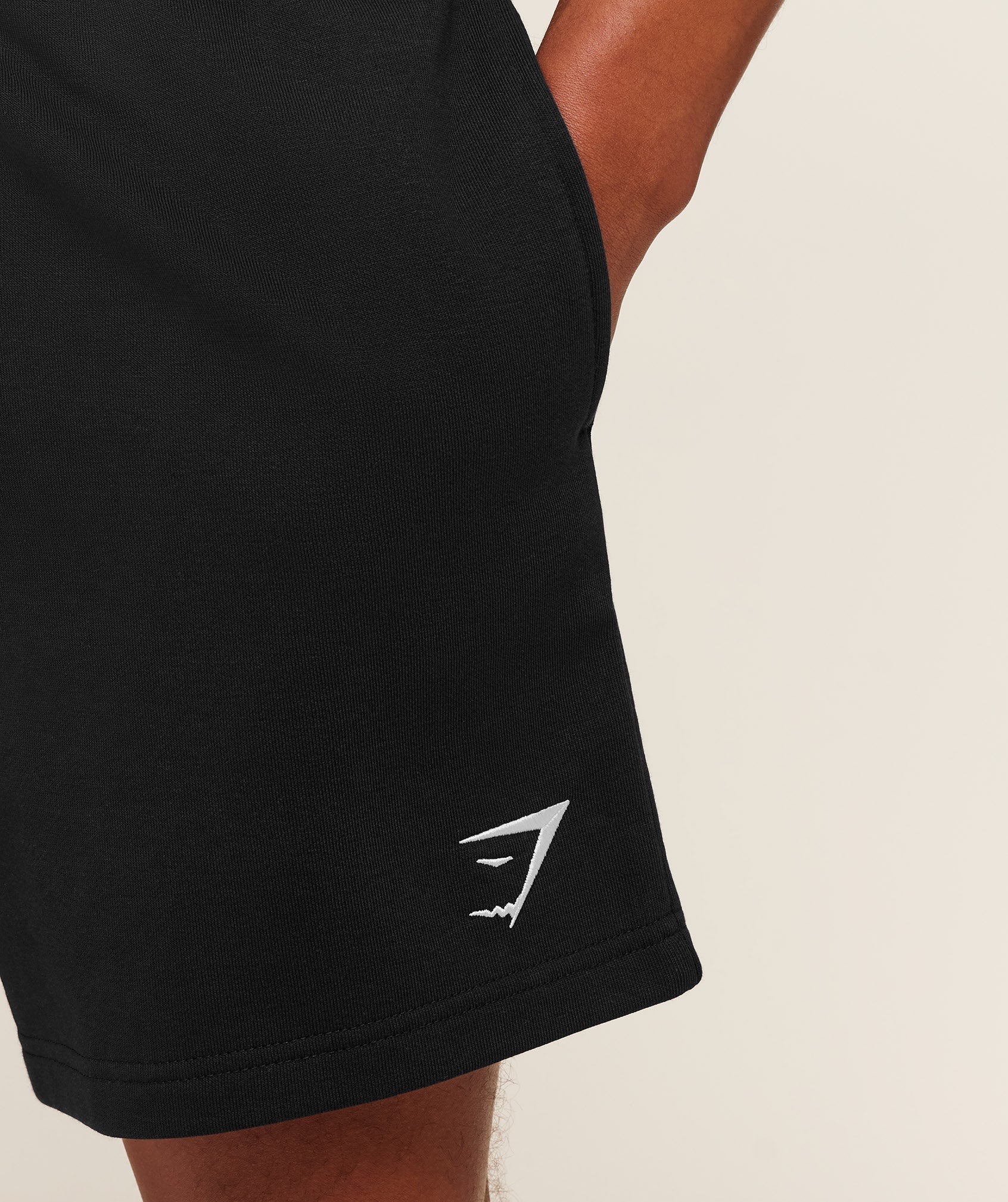 GS | Embroidered Crest Black Shorts