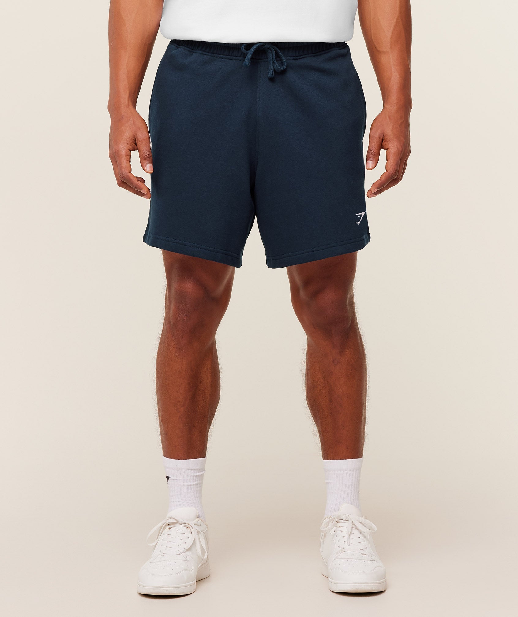 GS | Embroidered Crest Navy Shorts