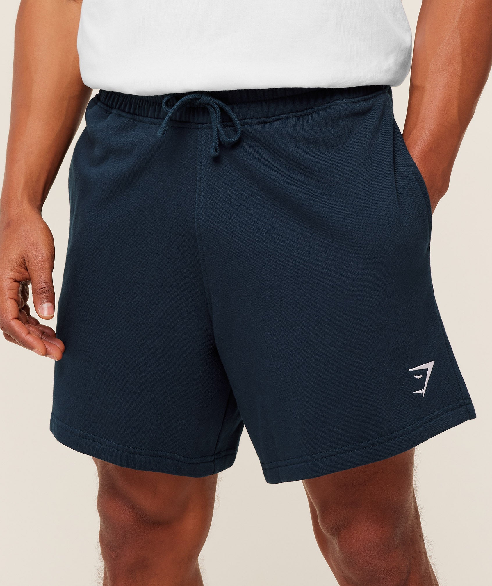 GS | Embroidered Crest Navy Shorts