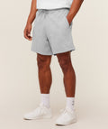 GS | Embroidered Crest Grey Shorts