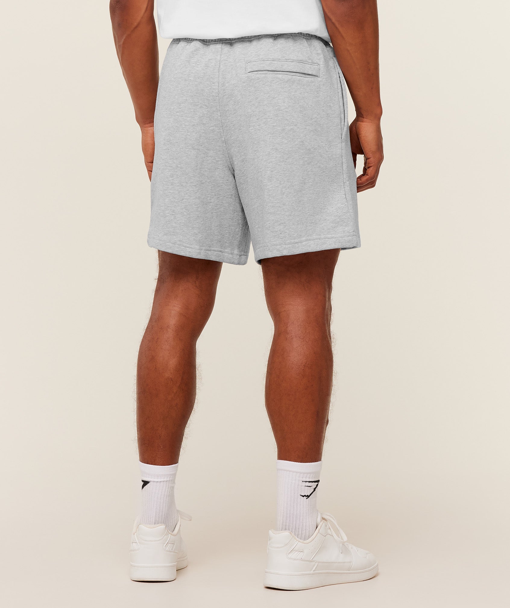 GS | Embroidered Crest Grey Shorts