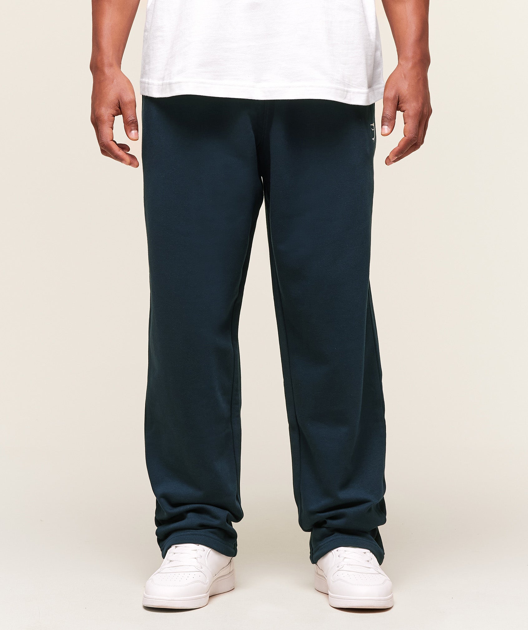 GS | Embroidered Crest Straight Leg Navy Joggers