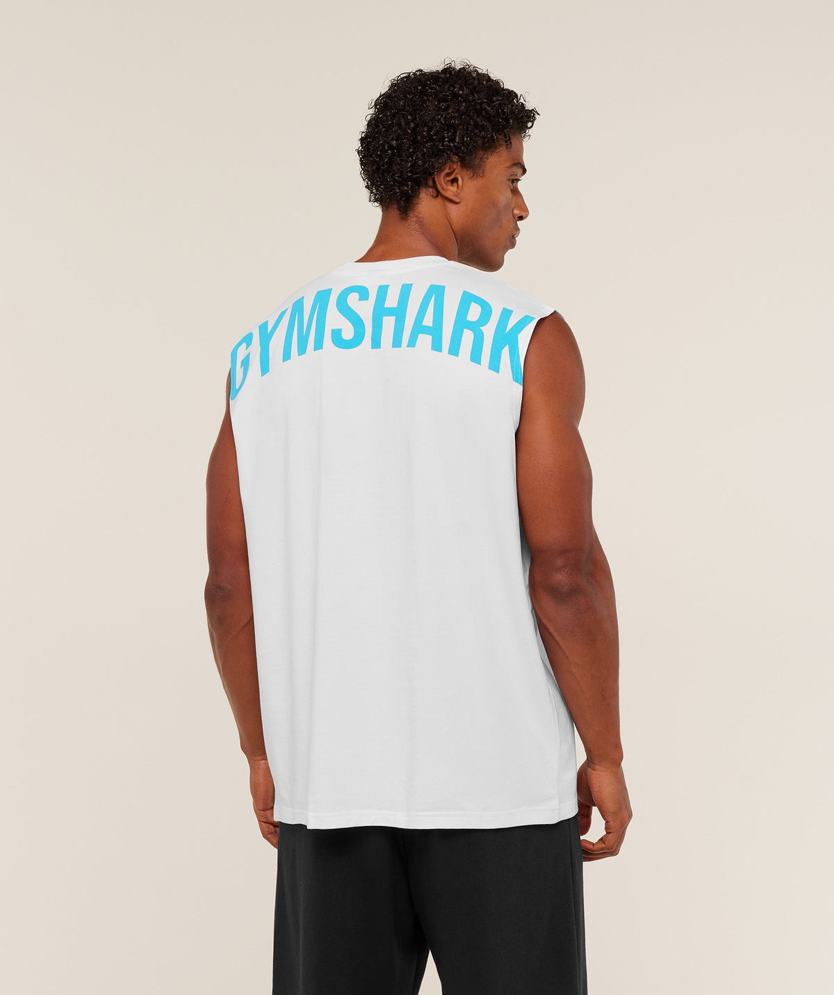 GS | Graphic Power White/Blue Tank