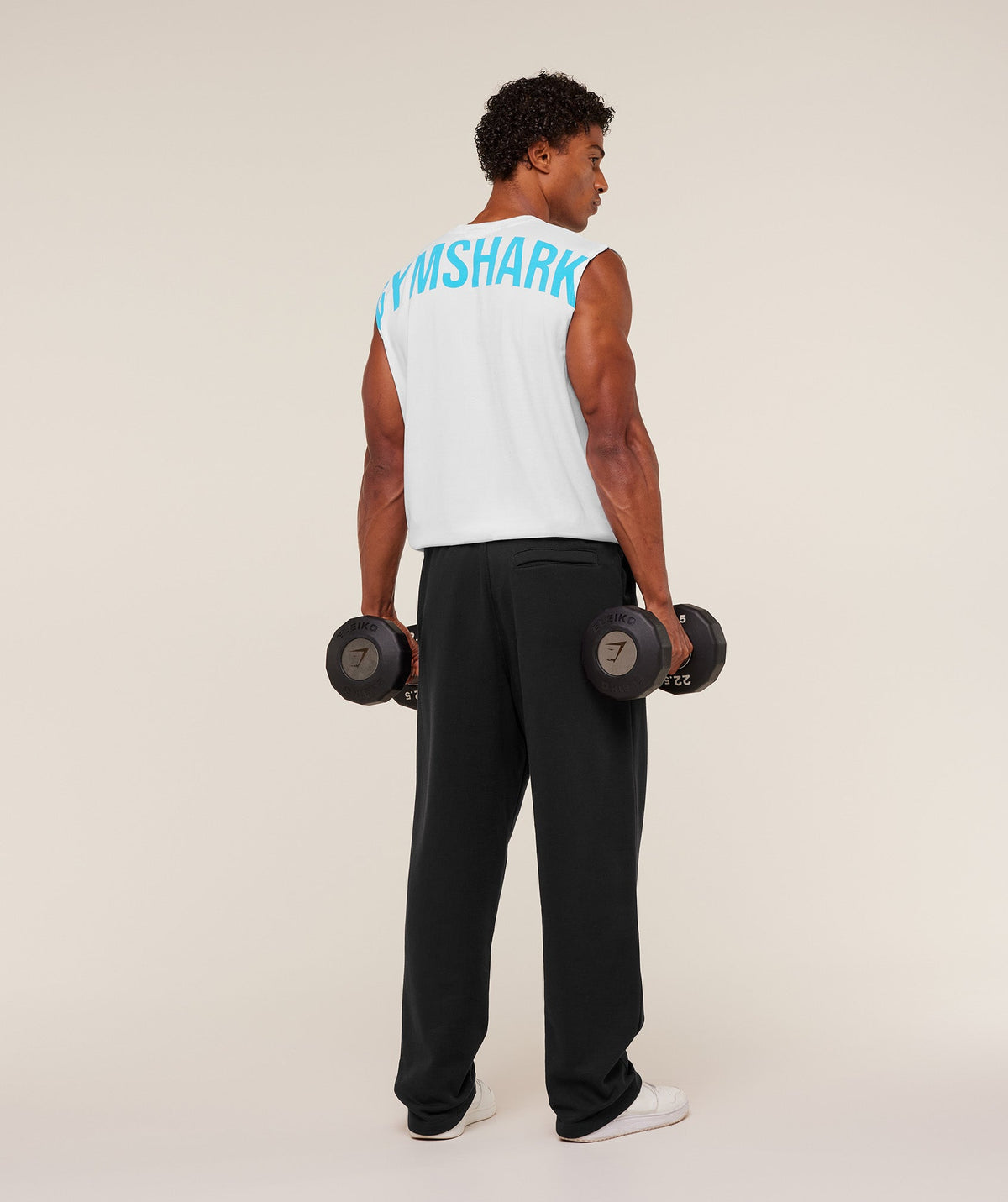 GS | Graphic Power White/Blue Tank